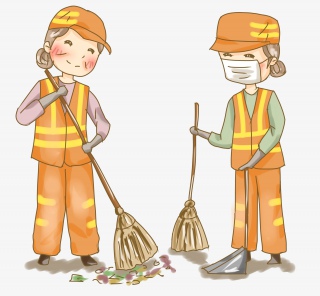 劳动节劳动楷模清洁工阿姨插画P