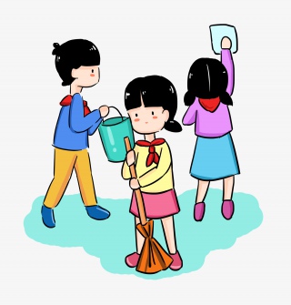 劳动节快乐小学生大扫除劳动免扣