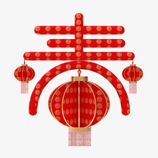 2021牛年新年春节灯笼红色装饰