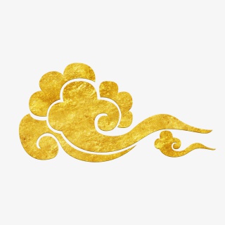 中国风传统烫金花纹祥云装饰图