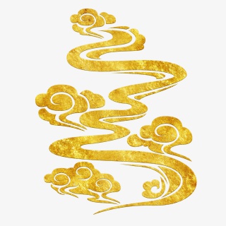 中国风传统烫金花纹祥云装饰图