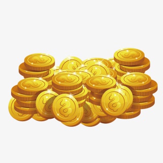 一堆金币