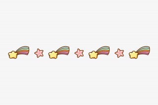彩虹星星花边