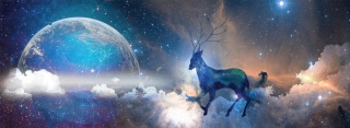 星河漫步森系浪漫创意合成图