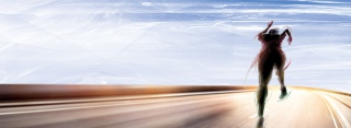 跑步大气激情狂欢黑白banner