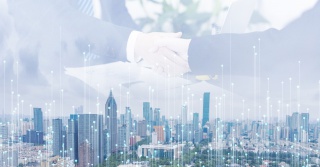 创意合成城市商务合作背景