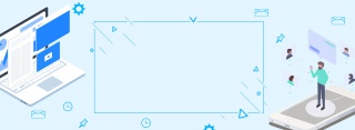 蓝色简约商务办公用品banner