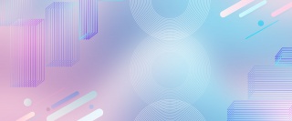 粉蓝长方体线条圆形渐变纹理banner