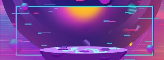年中大促抖故障风岩石舞台促销banner