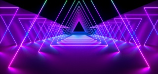 C4D霓虹灯空间背景