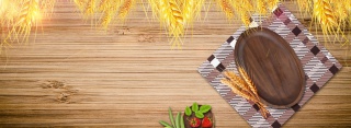 食品木质桌面banner