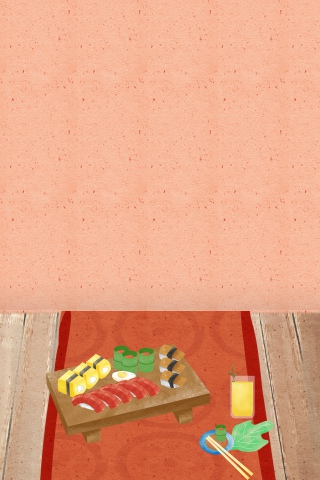 日本传统食物插画海报