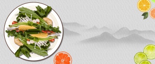 健康养生灰色简约banner