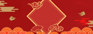 新春年货节中国风电商海报背景
