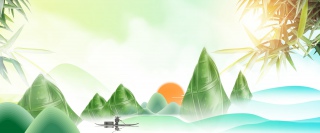 清新简约中国风端午节背景