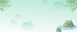 端午节蓝色简约风海报banner背景