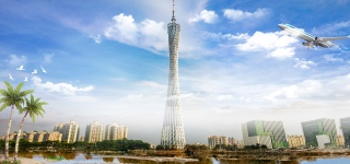 大气广州塔背景