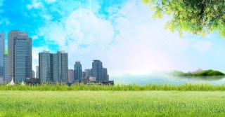 建筑地产绿色环境背景