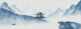 创意古风房地产合成背景