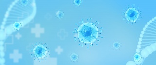 蓝色研究医学基因细胞背景