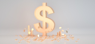 C4D金融财经电商O2O金币背景海报