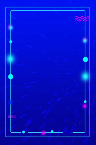 蓝色渐变科技边框科幻环绕星轨背景